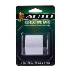 Duck 1.5 in. W X 30 in. L White Reflective Tape 1 pk