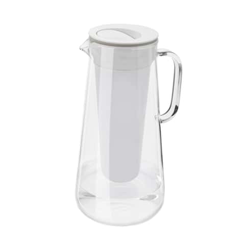 LifeStraw Home 7-Cup White Glass Water Filter Pitcher