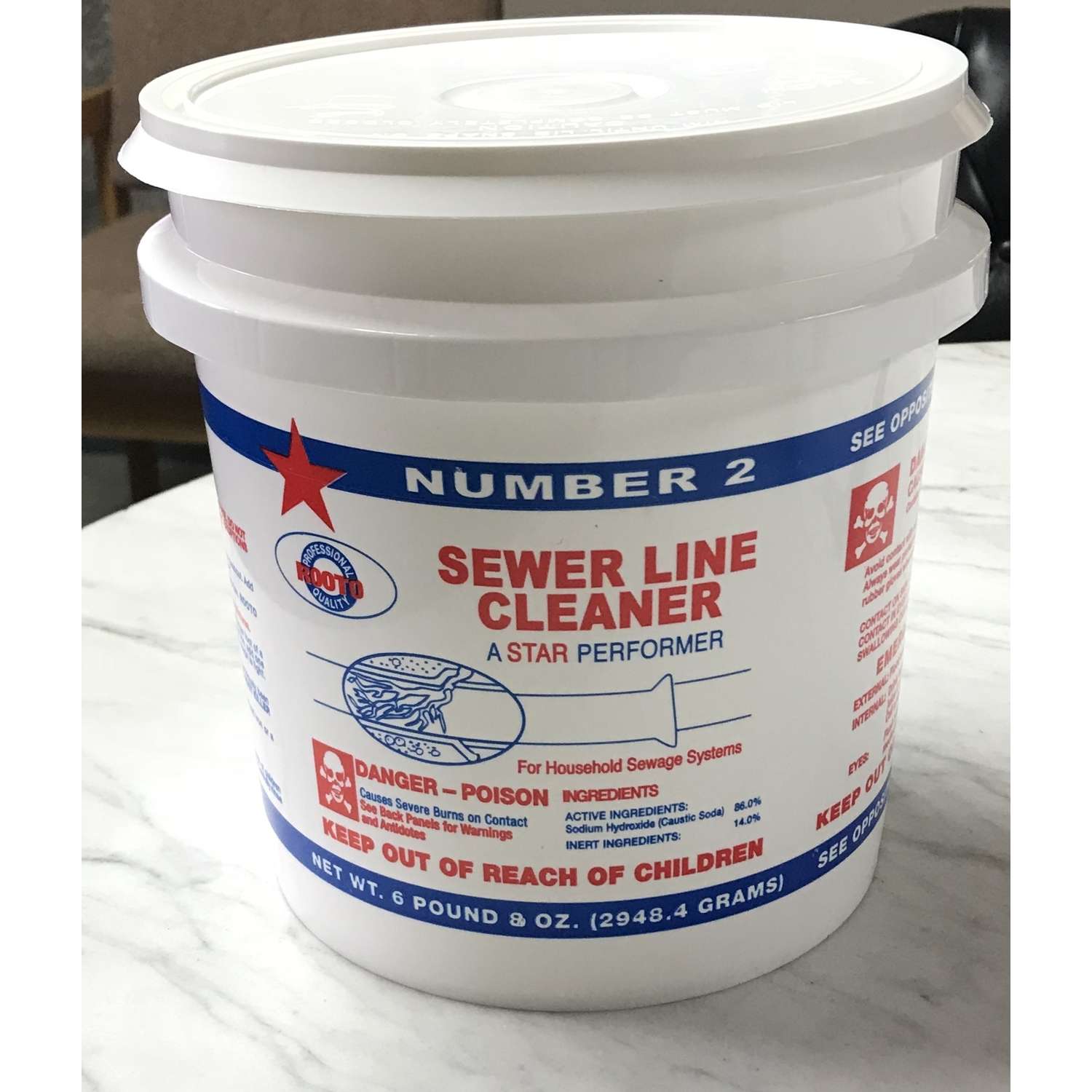 ろろ Rooto Number 2 Crystals Main Line Cleaner 6.5 lb Mfr# 1010 2