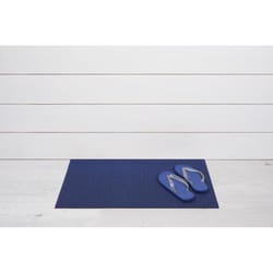 Chilewich 18 in. W X 28 in. L Indigo Solid PVC Vinyl Door Mat