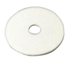 3M 24 in. D Non-Woven Natural/Polyester Fiber Floor Polishing Pad White