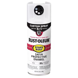 Rust-Oleum Stops Rust Custom Spray 5-in-1 Satin White Spray Paint 12 oz