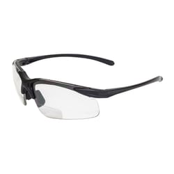 Global Vision Apex Motorcycle Bi-Focal Safety Readers Clear Lens Black Frame 1 pk