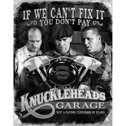 Desperate Enterprises Three Stooges Knuckleheads Garage Sign Tin 1 pk