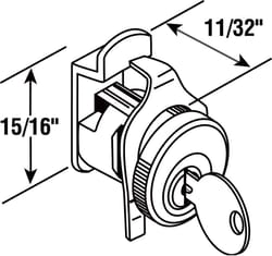 Prime-Line Nickel Steel Clockwise Mailbox Lock