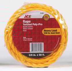 Ace 3/8 in. D X 50 ft. L Tan Twisted Poly Rope