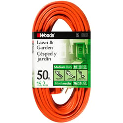 Southwire Indoor or Outdoor 50 ft. L Orange Extension Cord 16/3