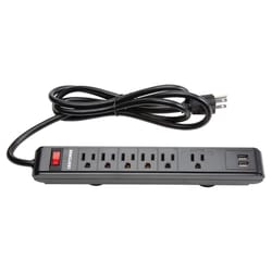 Craftsman 6.5 ft. L 6 outlets Power Strip Black