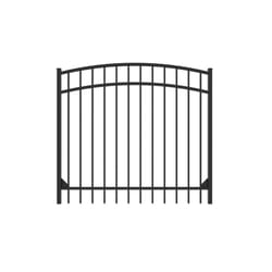 Fortress Athens 4 ft. H X 5 ft. L Powder Coated Black Aluminum Fence Gate