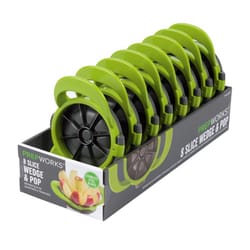 Progressive Prepworks Black/Green ABS Plastic/Stainless Steel Apple Slicer