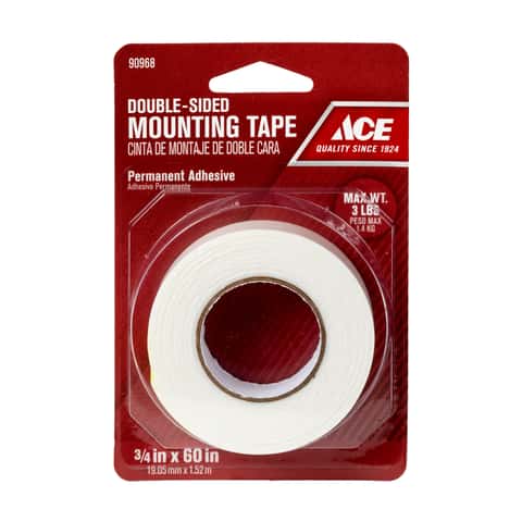 Ace Double Sided 3/4 in. W X 15 ft. L Mounting Tape White - Ace