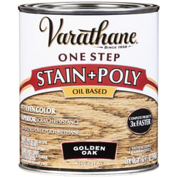 Varathane Semi-Gloss Golden Oak Oil-Based Oil Modified Urethane One-Step Stain/Poly 1 qt