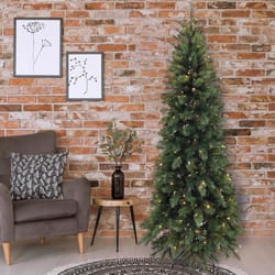 Holiday Bright Lights 1-2 Tree 7 ft. Slim LED 400 ct Arcadia Classic Color Changing Christmas Tree