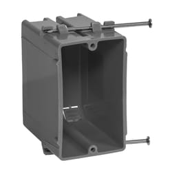 Gardner Bender 4.2 in. Rectangle PVC 1 gang Electrical Box Gray