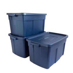 Rubbermaid Roughneck 31 gal Navy Storage Box 16.7 in. H X 20.4 in. W X 32.3 in. D Stackable