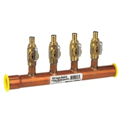 Sioux Chief 1 in. CTS each X 1 in. D PEX Copper 4 Port Manifold
