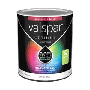 Valspar  Optimus  Eggshell  Basic White  Acrylic Latex  Paint and Primer  1 qt. 