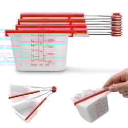 Dreamfarm Polypropylene Clear/Red Measuring Cup