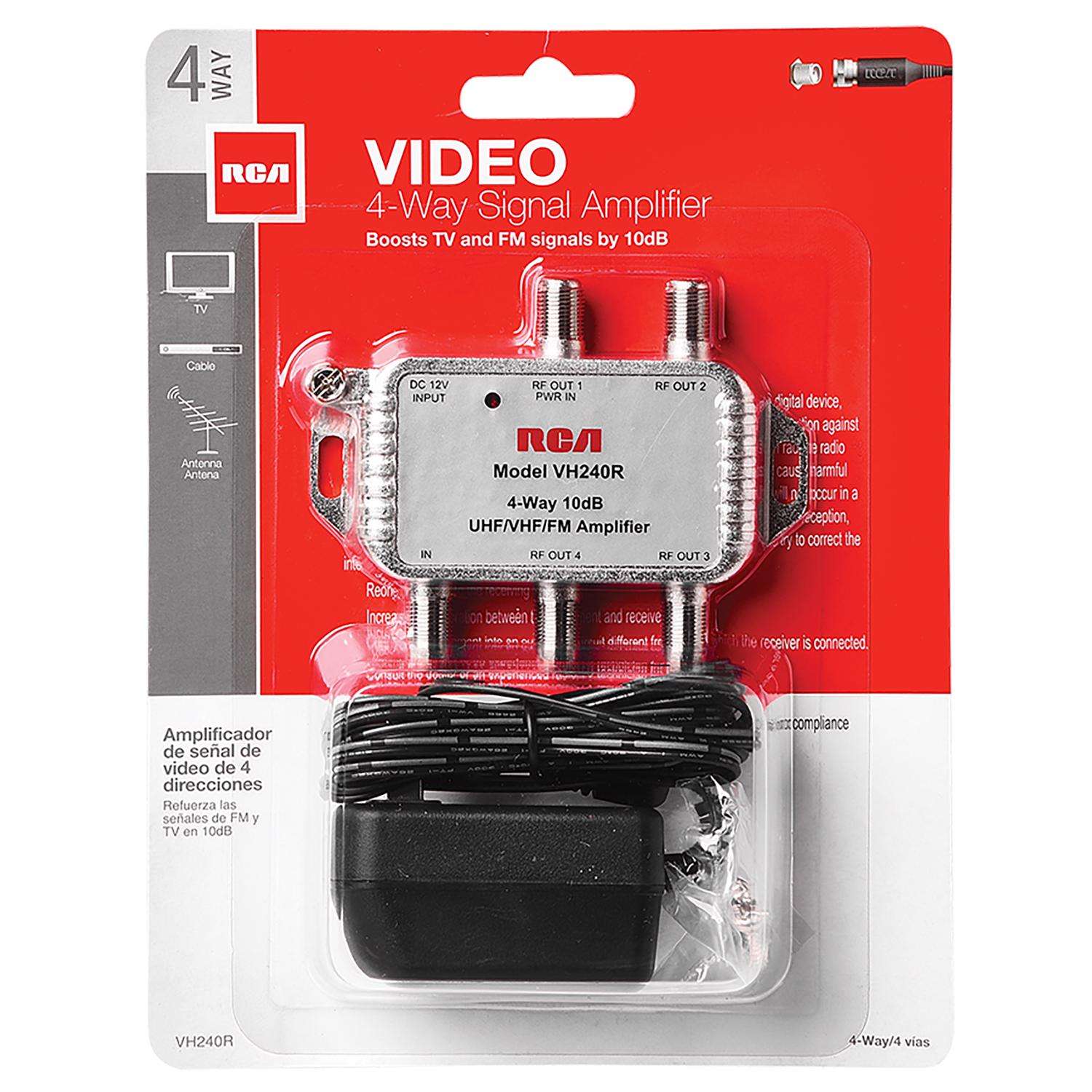 RCA Indoor TV 2 Port Distribution Amplifier 1 pk Ace Hardware