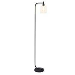 Simple Designs 67 in. Black Floor Lamp