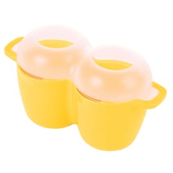 Progressive Prep Solutions Clear/Yellow Polypropylene 2 Egg Poacher