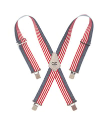 CLC 4.25 in. L X 2 in. W Nylon Suspenders Blue/Red/White 1 pair