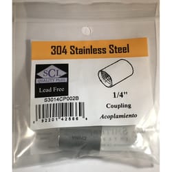 Smith-Cooper 1/4 in. FPT X 1/4 in. D FPT Stainless Steel Coupling
