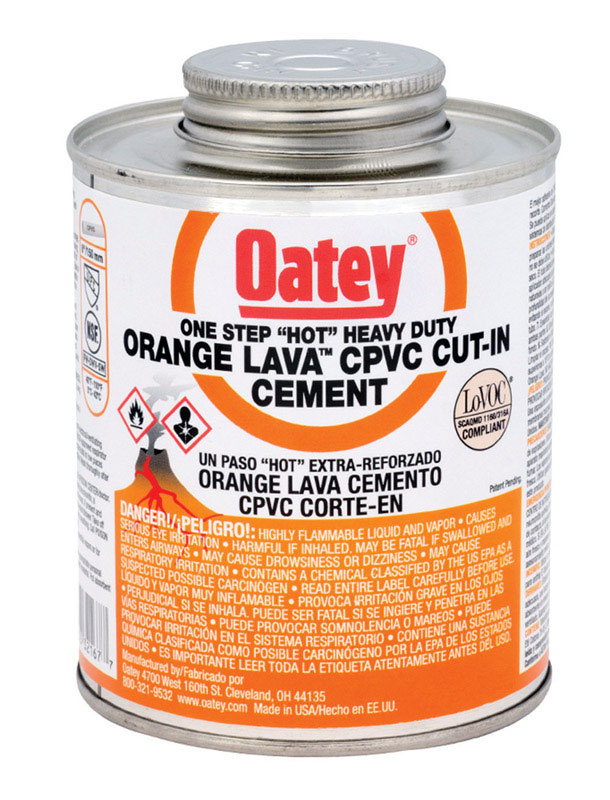 UPC 038753321660 product image for Oatey 8oz CPVC Orange Lava Hot Heavy Duty Cement (32166) | upcitemdb.com