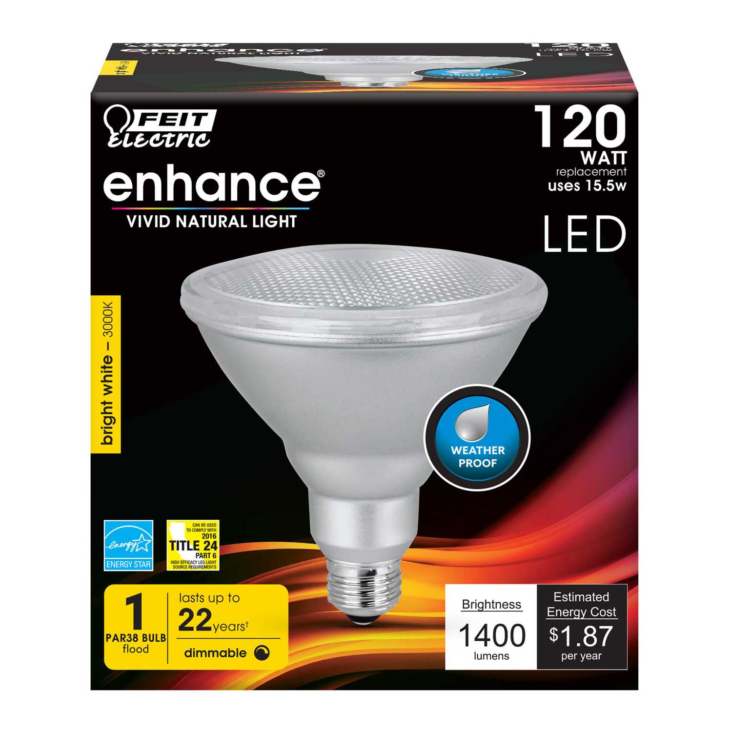 FEIT Electric PAR38 E26 (Medium) LED Bulb Bright White 120 Watt
