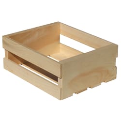 Demis Products 4.75 in. H X 9.625 in. W X 11.75 in. D Storage Crate Natural