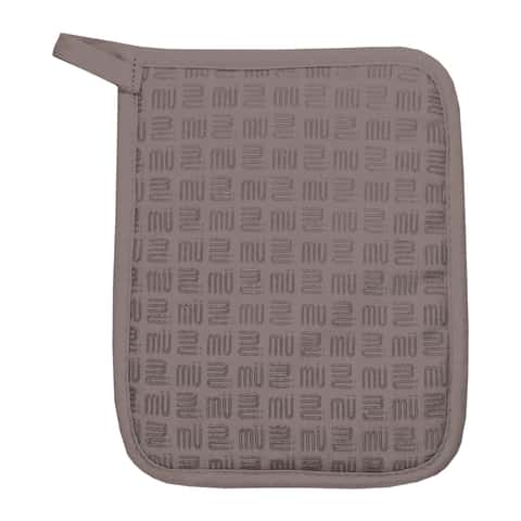 Mukitchen Cotton Quilted Potholder - Onyx Set of 2