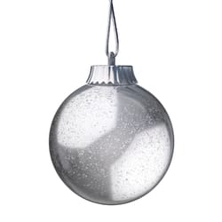 Xodus Innovations LED Silver Christmas Ornament 6.25 in. Hanging Decor