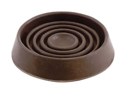 Shepherd Hardware Rubber Caster Cups Brown Round 4 pk