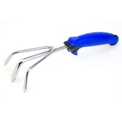 Rugg 3 Tine Stainless Steel Hand Cultivator 5 in. Poly Handle