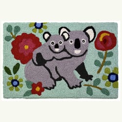 Jellybean 20 in. W X 30 in. L Multi-color Koala Mum & Joey Polyester Accent Rug