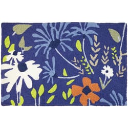 Jellybean 20 in. W X 30 in. L Multi-Color Wildflower Garden Polyester Accent Rug