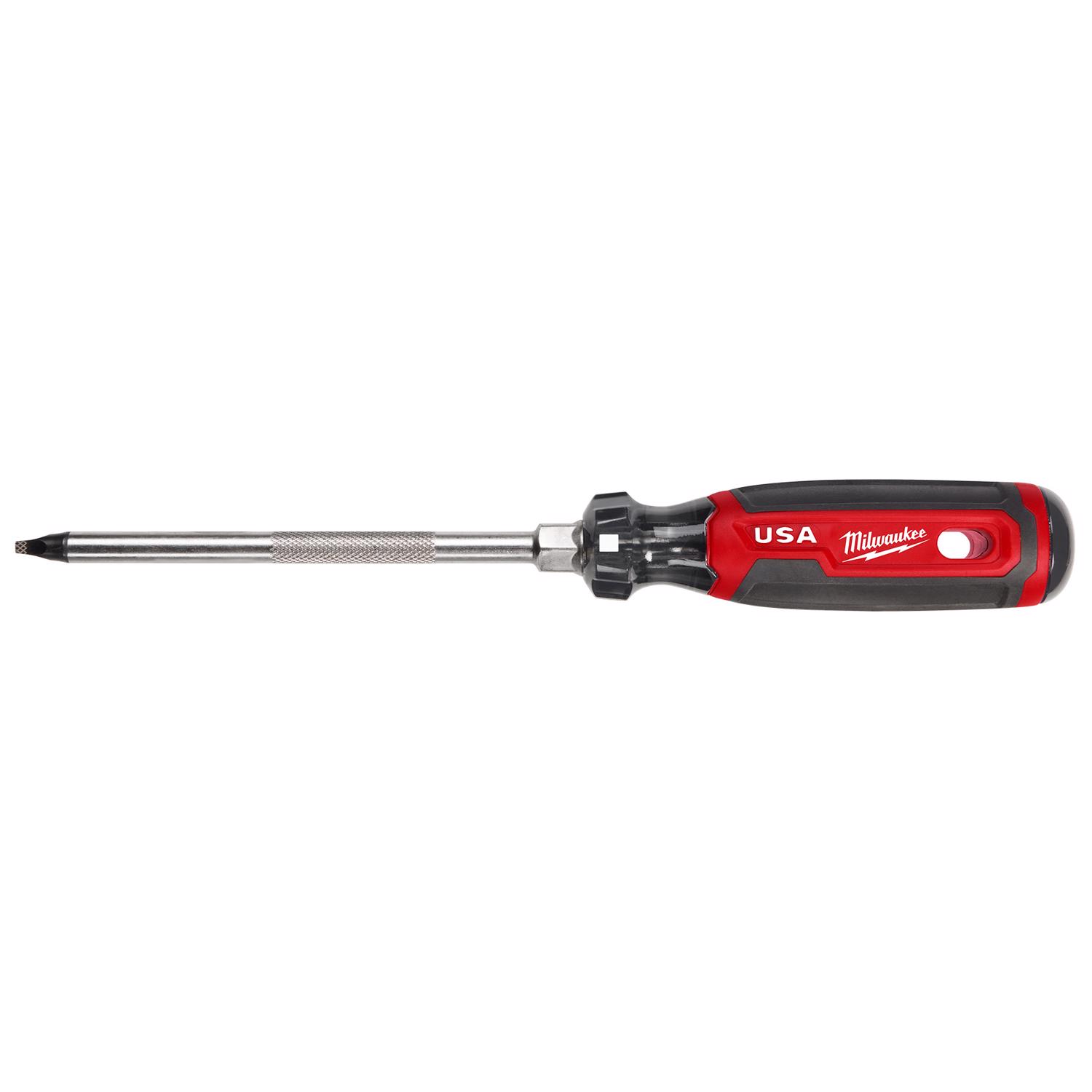 Milwaukee Made in USA Cushion Grip #3 Square Made in USA Screwdriver 1 pk