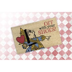 Entryways 18 in. W X 30 in. L Multicolored Queen of Hearts Coir Door Mat