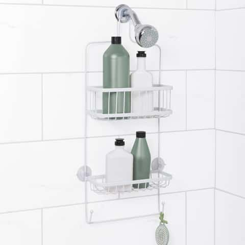 Zenna Home Over The Shower Door Caddy Chrome