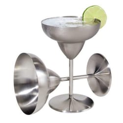 OGGI 12 oz Silver Stainless Steel Margarita Glass