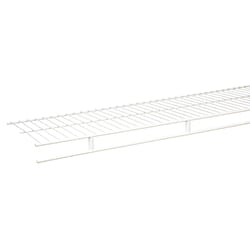 Rubbermaid FastTrack 12 in x 8 ft White Wire Wardrobe Shelf by