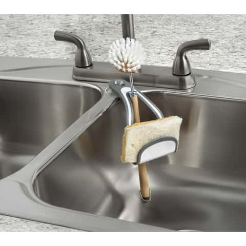 Kitchen Sponge Brush Holder Towel Rack with Water Leaking,Kitchen Sink  Caddy Org