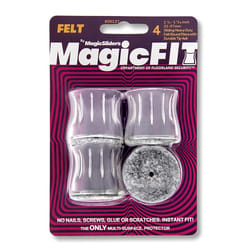 Magic Fit Magic Sliders Gray Push-On Felt Sliding Discs 4 pk