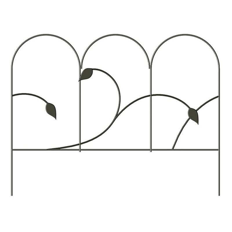 Panacea 18 in. L X 14 in. H Steel Black Leaf Border Edging Ace Hardware