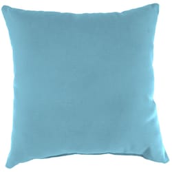 Jordan Manufacturing Aqua Polyester Throw Pillow 4 in. H X 18 in. W X 18 in. L