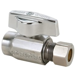 BrassCraft 1/2 in. FPT outlets X 3/8 in. MPT Brass Shut-Off Valve