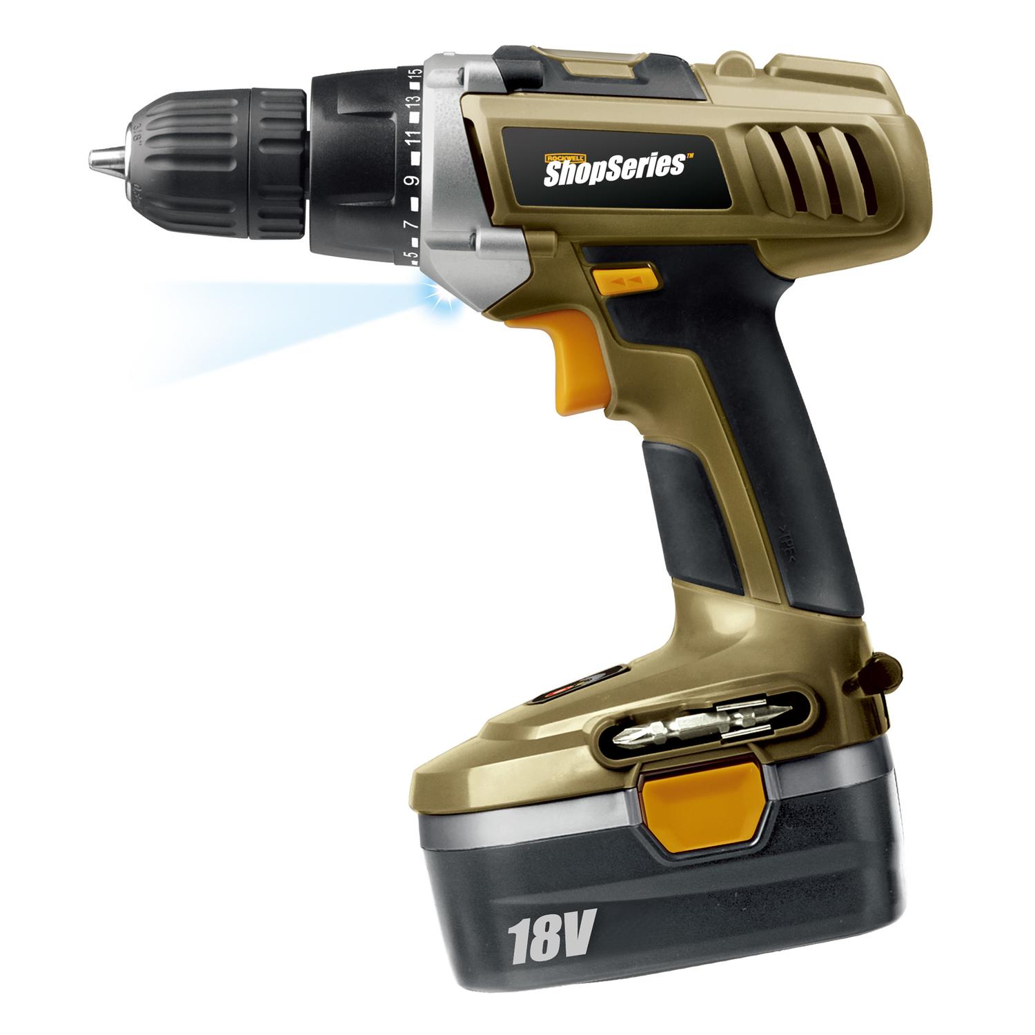 UPC 845534080193 product image for Rockwell Shopseries 18 volts 3/8 in. Cordless Drill/Driver Kit 600 rpm | upcitemdb.com