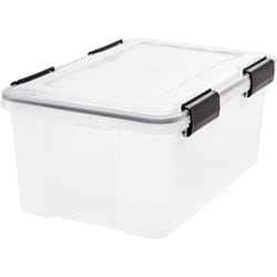 Sterilite Storage Crate Plastic Black 15-1/8  x 13-3/4  x 10-3/8  - Ace  Hardware