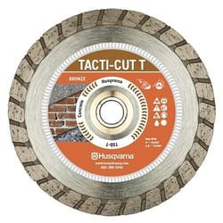 Husqvarna Tacti-Cut Dri Disc 4 in. D X 7/8 in. Steel Turbo Diamond Saw Blade 1 pk