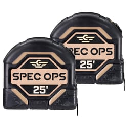 Spec OPS Tools 3 ft. L X 3.12 in. W Multi-Position Tape Measure 2 pk